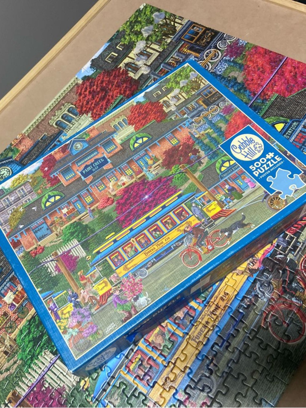 Cobble Hill 500 Piece Trolley Station puzzle 🎨 Joseph Burgess 🧩 Random Cut